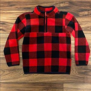 🔹4/$20🔹Buffalo Plaid 3/4 Zip Sweater Red & Black